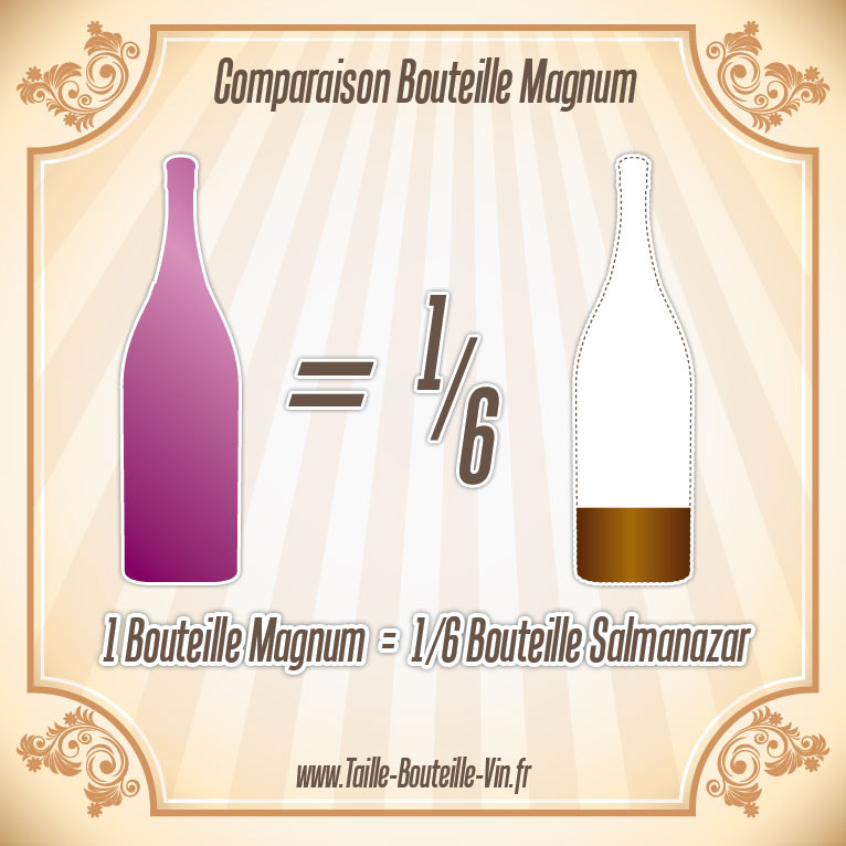 Comparaison entre la bouteille magnum et salmanazar