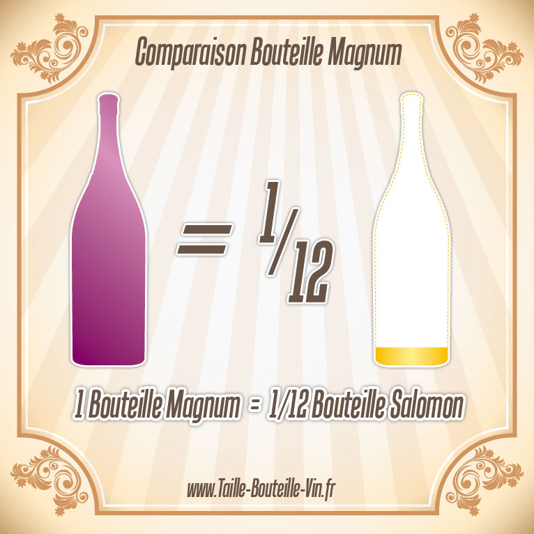 Comparaison entre la bouteille magnum et salomon