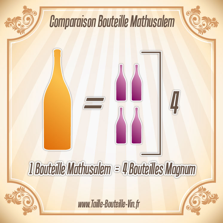 Comparaison entre la bouteille mathusalem et magnum