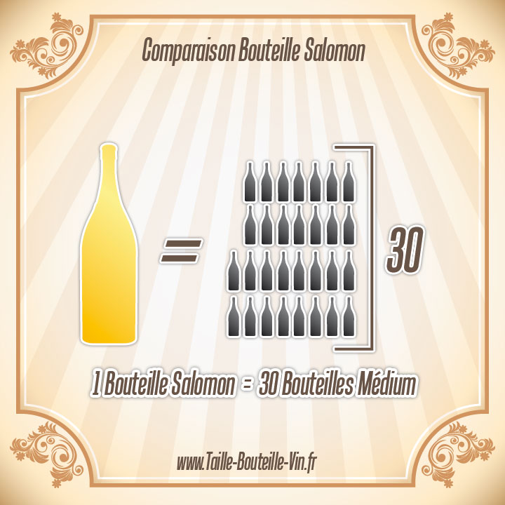 La taille d'une bouteille de Salomon par rapport a medium